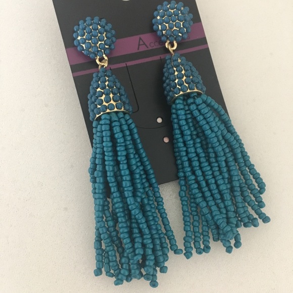 Beaded Tassel Earrings - Picture 2 of 5
